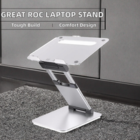 Support ergonomique pour ordinateur portable, pliable, en aluminium, avec support réglable pour ordinateur portable