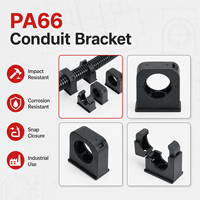 Pince de fixation étanche IP68, support de tube corrugué en nylon PA66 avec couvercle, clip de gestion de câbles connectable