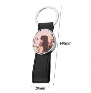 Llaveros de Corazón para Sublimación, Llaveros de Cuero PU Negro para Sublimación, Anillos de Llavero Personalizables DIY - Product Image 2