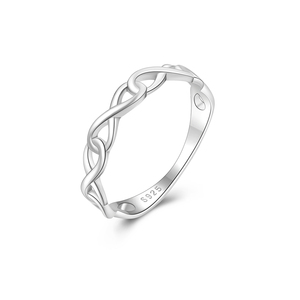 Anillos de Amor Eterno CANNER, Nuevo Diseño, Plata de Ley 925, Número 8, Amor Infinito, Anillo Personalizado para Hombre y Mujer - Product Image 1