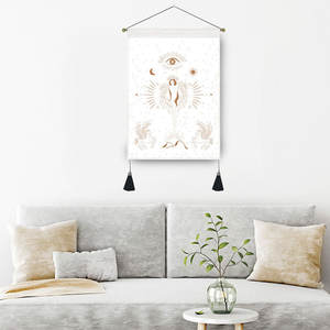 พรมผ้าฝ้ายลินินลายไพ่ทาโรต์,35*50ซม. แต่งบ้านตกแต่งบ้านติดผนังเจ็ดคันติดห้องนอนภาพวาดศิลปะ - Product Image 2