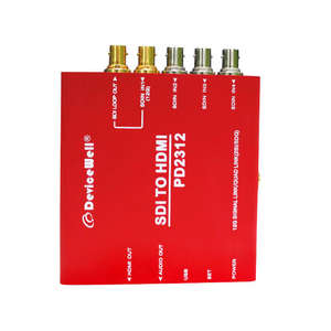 DeviceWell PD2312 4K 12G Single Link Quad Link Conversion de fréquence à fibre optique <span class=keywords><strong>Convertisseur</strong></span> vidéo de désintégration audio - Product Image 3