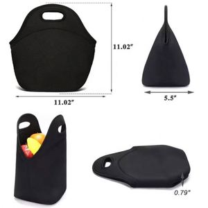 Sac à déjeuner en néoprène coloré, sac isotherme pour le déjeuner, taille personnalisée, sacs réutilisables pour les voyages en plein air - Product Image 3