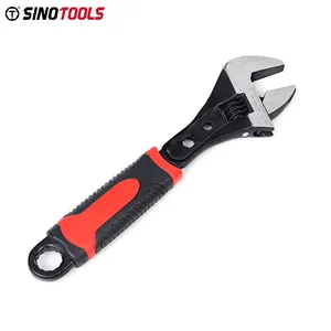 Multi function two color plastic handle adjustable wrench spanner cable hand tools