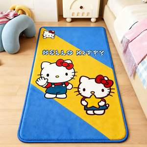 Tapis rectangulaire antidérapant en fausse fourrure de cachemire pour enfants, motif dessin animé Hello Kitty, pour chambre à coucher, par Wan Xinlong - Product Image 5
