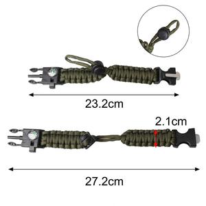 Camping Hiking Products Fire Starter Loud Whistle <b>Paracord</b> <b>Bracelet</b> Clasp <b>Paracord</b> <b>Bracelet</b> Adjustable for Fishing and Hunting - Product Image 3