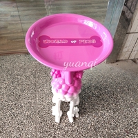 Statue de caniche avec plateau, grande taille de vie, sculpture de caniche, avec plateau, Offre Spéciale