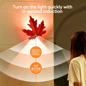 LED Maple Leaf Human Induction Magnetic Remote Control Intelligent Charging Bedroom Night <b>Light</b> - Product Image 4