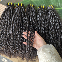 Bundles de cheveux brésiliens Pixie Curl Bundles de cheveux brésiliens haut de gamme 12A Grade Double Drawn Virgin Cuticule alignée Couleur naturelle Bundles de cheveux Pixie Curl