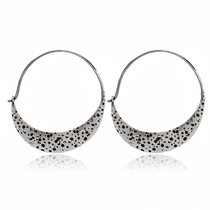 Forme De croissant Boucles D'oreilles Vintage Fabriqué À La Main En Gros 925 Bijoux en Argent Sterling - Product Image 2