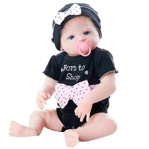 Poupée <span class=keywords><strong>bébé</strong></span> <span class=keywords><strong>reborn</strong></span> en vinyle silicone pleine grandeur de 22 pouces, <span class=keywords><strong>fille</strong></span> nouveau-née, douce et flexible, peau 3D, ressemble à un vrai <span class=keywords><strong>bébé</strong></span> - Product Image 5