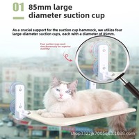 Hamac pour chat classique rectangulaire solide avec ventouse pour fenêtre, pliable, pour toutes les saisons