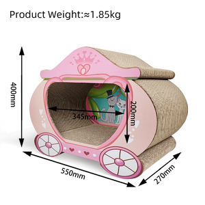 Lembo di gatto con lettiera personalizzata <span class=keywords><strong>per</strong></span> <span class=keywords><strong>gatti</strong></span>-casa rosa dei funghi della principessa-gratta e vinci in carta ondulata - Product Image 3