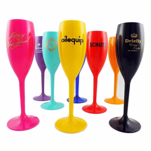 Nouveauté Flûtes à champagne en plastique de couleur blanche, noire et bleue de 16 oz et 18 oz pour Noël, Thanksgiving pour les barons de - Product Image 5
