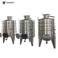 Gran oferta de maquinaria de procesamiento de vino de bebidas de alta calidad 100L 200L 300L 400L tanque de fermentación con camisa de vino para Viñedo