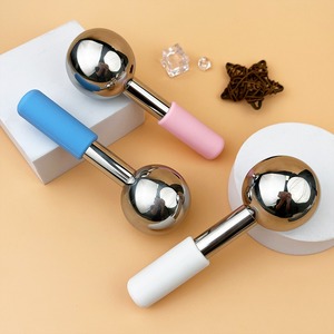 Facial Ice Globes Frio Quente Aço Inoxidável Rolo Facial Pele Beleza Spa Cooling Globo Massagem Bola Face Care Cryo Freeze <span class=keywords><strong>Stick</strong></span> - Product Image 1
