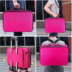 Free Sample Large cosmetic bag 3 Layers <b>Professional</b> Travel <b>makeup</b> <b>case</b> organizer - Product Image 3