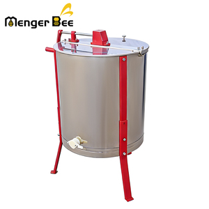 Extracteur de miel manuel Dadant 4 cadres en acier inoxydable de haute qualité avec garantie d'un an, capacité de 18 kg, certifié et facile à utiliser - Product Image 1