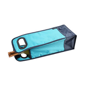 Customized Brand Sublimation Wine <b>Tote</b> <b>Bag</b> Wonderful Wine <b>Bag</b> 750Ml 1 Bottles <b>Blue</b> Bottle Shape Portable Wine <b>Bag</b> - Product Image 5