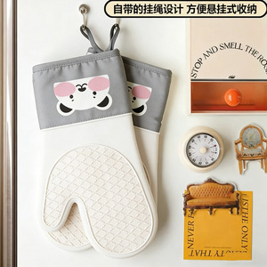 Guantes de Silicona para Horno de 26 cm con Diseño de Dibujos Animados, Resistentes al Calor, para Microondas y Repostería - Product Image 1