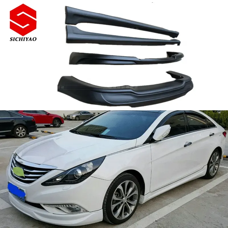 For Hyundai Sonata 8 body kit 2011-2015 Sonata8 Front lip style A bumper Rear lip Side skirt High quality PP material