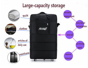 <span class=keywords><strong>Bolsa</strong></span> <span class=keywords><strong>de</strong></span> Viaje Expandible <span class=keywords><strong>de</strong></span> Gran Capacidad con Ruedas Universales, Plegable, Telescópica, con Cierre <span class=keywords><strong>de</strong></span> Cremallera y Patrón <span class=keywords><strong>de</strong></span> Letras Oxford - Product Image 3