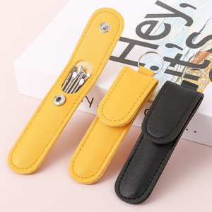 Earpicks Stainless Steel 6 Piece Set With Leather Case For Adults And Children <b>Ear</b> Cleaning Tools - Product Image 2
