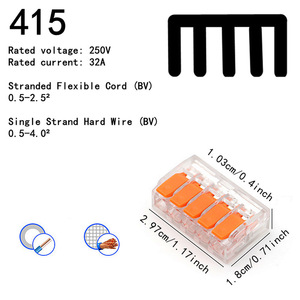 Conectores de cable PCT, terminales de conexión rápida, enchufes de material ignífugo para PC, juego de 75 piezas - Product Image 3