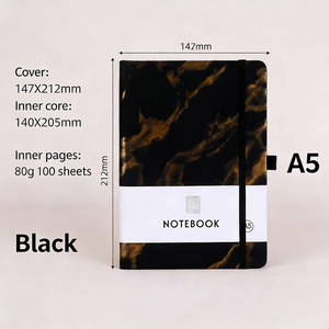 Carnet de notes en cuir PU A5 avec logo personnalisé, couverture rigide, pour le <span class=keywords><strong>bureau</strong></span>, l'école et les affaires - Product Image 2