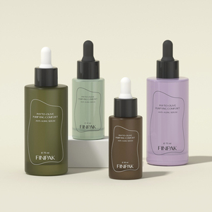 Flacon compte-gouttes en verre coloré mat de luxe <span class=keywords><strong>FINSPOT</strong></span> 30ML 75ML, flacon vide pour sérum de soin de la peau, emballage cosmétique avec logo personnalisé - Product Image 4