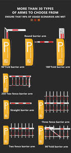 Çift yönlü 1-6M kutup uzunluğu Servo bom bariyeri kapalı ve açık kullanım için otopark için su geçirmez çelik emniyet kapısı - Product Image 3