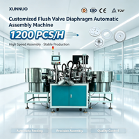 Machine d'assemblage de disques d'étanchéité pour vannes de chasse d'eau sanitaires XUNNUO avec automatisation PLC, moteur puissant et service de garantie complet