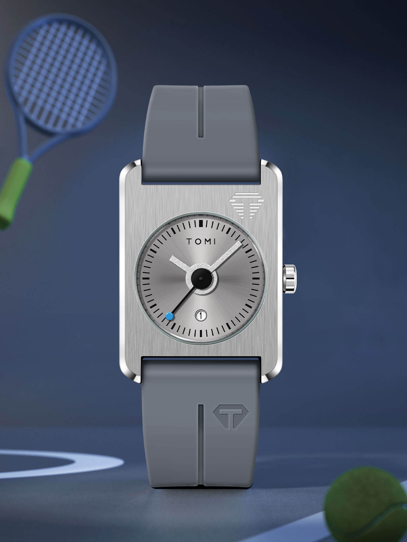 TOMI T022 Men's Square Dial Quartz Watch - Minimalist Luxury