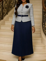 Ensemble Manteau et Jupe Élégant et Tendance pour Femme, Nouvelle Collection Automne-Hiver 2026, Style Européen, Idéal pour l'Export