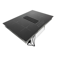 Table de cuisson à induction 60 cm et hotte aspirante intégrée à commande tactile pour usage domestique