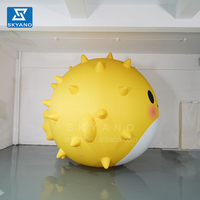 Simulation de poisson publicité gonflable mascotte poisson modèle gonflable Blowfish dessin animé poisson globe Sculpture
