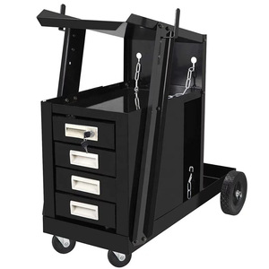 Chariot de soudage avec quatre tiroirs, chariot à outils mobile en métal pour usage en atelier - Product Image 2
