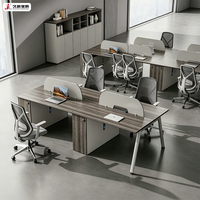 Meubles de bureau JIUSHUN, poste de travail modulaire pour 4, 6 ou 8 personnes, table en bois, poste de travail ergonomique, bureau de travail