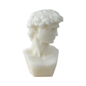 Greek Statue Bust Scented Soy <b>Wax</b> <b>Candle</b> White Classic Sculpture Figurine <b>Candle</b> <b>For</b> Home Table Art Decor Gift - Product Image 5