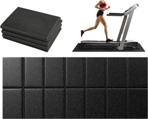 Tapis de marche pour tapis, tapis de tapis roulant pliable pour sols durs, tapis de protection haute densité pour vélo - Product Image 1
