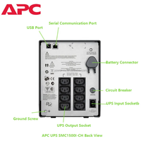 APC SMC1500I Smart UPS 1500VA 230V Alimentation sans interruption avec surveillance LCD AVR pour équipement de distribution d'alimentation de serveur