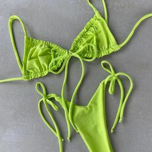 <b>Sexy</b> Two Piece Swimsuit Womens Designer Swimsuits Famous Brands <b>Set</b> 2021 Custom Cheeky String Women Crochet Con Punchs <b>Bikini</b> - Product Image 2