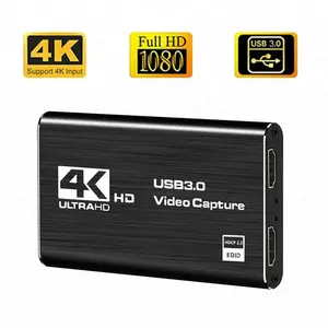 PS4 OBS गेम रिकॉर्डिंग लाइव स्ट्रीमिंग के लिए 4K USB 3.0 वीडियो कैप्चर कार्ड HDTV 1080P 60Hz HD वीडियो रिकॉर्डर ग्रैबर