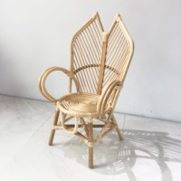 Fauteuil en rotin tressé à la main de style marocain, design créatif, dossier haut, fabrication indonésienne