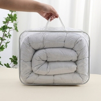 Sac de rangement en PVC avec fermeture éclair en fil d'acier pour garage et placard - Durable, transparent, anti-poussière, pliable, avec cordon de serrage, personnalisable par estampage à chaud