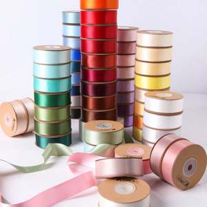 Ruban de satin double face Ribest - 196 couleurs, 19 tailles, certifié Oeko-Tex, ISO-9001, vente en gros, rouleaux pour la pâtisserie et l'emballage de fleurs - Product Image 2