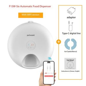 Mangkuk anjing/kucing dengan enam pengaturan makanan jarak jauh, mangkuk anjing/kucing cerdas penggunaan wi-fi otomatis mendukung WiFi - Product Image 1