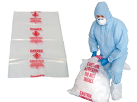Sacs industriels de désamiantage 38x60 pouces 6 Mil 20 microns Polyéthylène extra épais résistant à la perforation pour chantiers