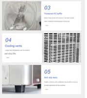 Machine à glace dure entièrement automatique de qualité alimentaire, en acier inoxydable de haute qualité, avec condenseur multifonction pour eau et légumes