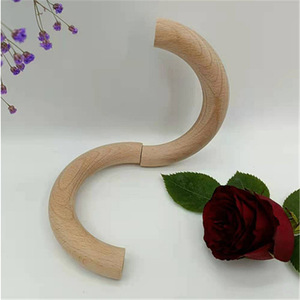 Beechwood Pants Hooks S Shape Solid Wood Clothing <b>Hangers</b> For <b>Trousers</b> Home Use Reusable Apparel Accessories - Product Image 3